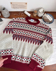 The Yule Log Red Fair Isle Sweater (L)