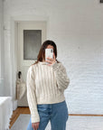 The Cream Cropped Cable Knit (M)