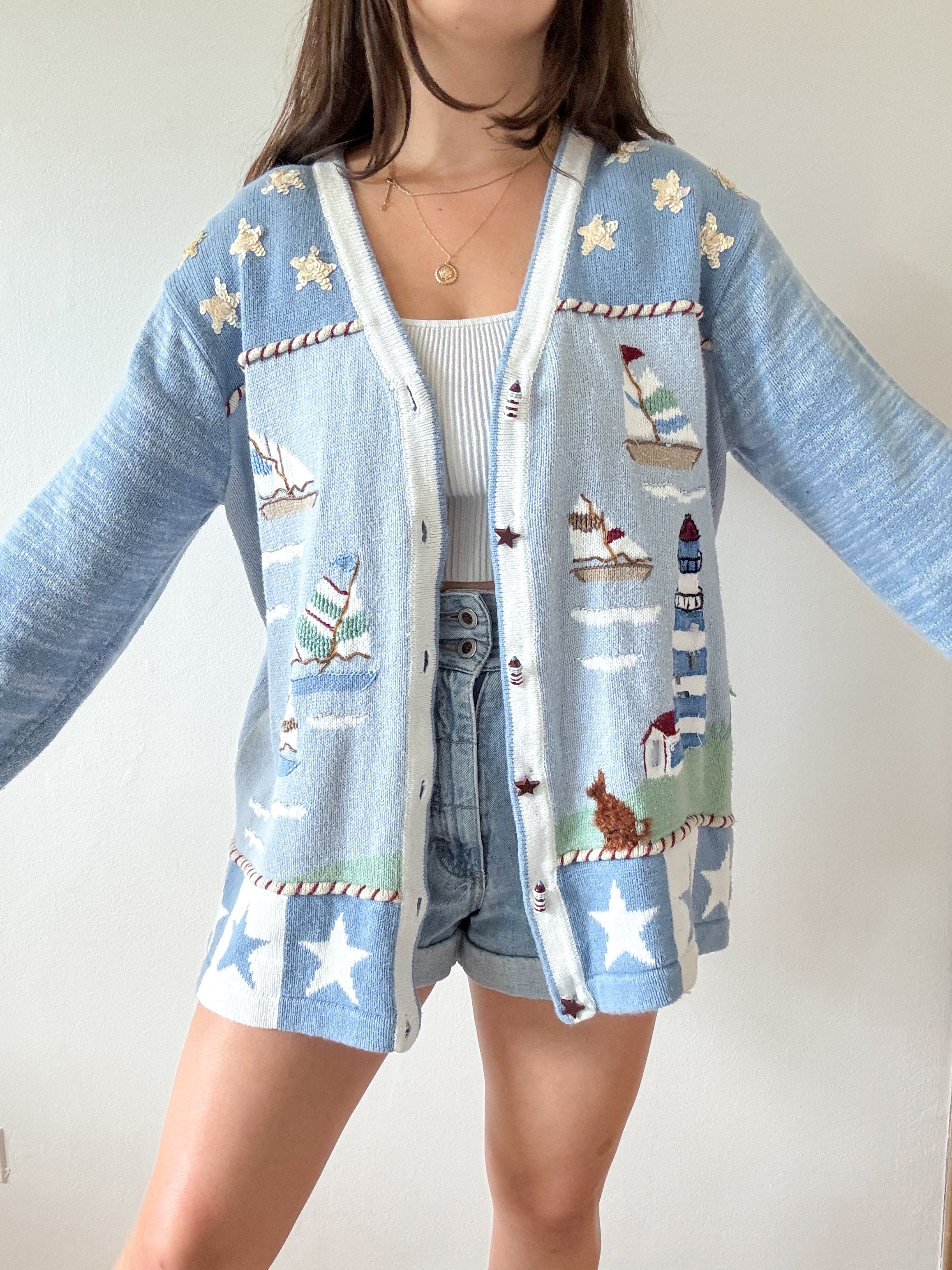 The Lighthouse Shore Cardigan (L)