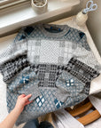 The Mono + Teal Houndstooth Sweater (L)