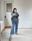 The Mono + Teal Houndstooth Sweater (L)