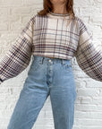 The Cozy Plaid Sweater (XL)