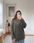 The Olive Henley Sweater (M)