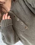 The Olive Henley Sweater (M)