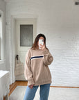 The Beige & Blue Stripe Sweater (XL)