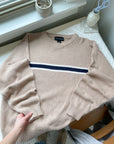 The Beige & Blue Stripe Sweater (XL)