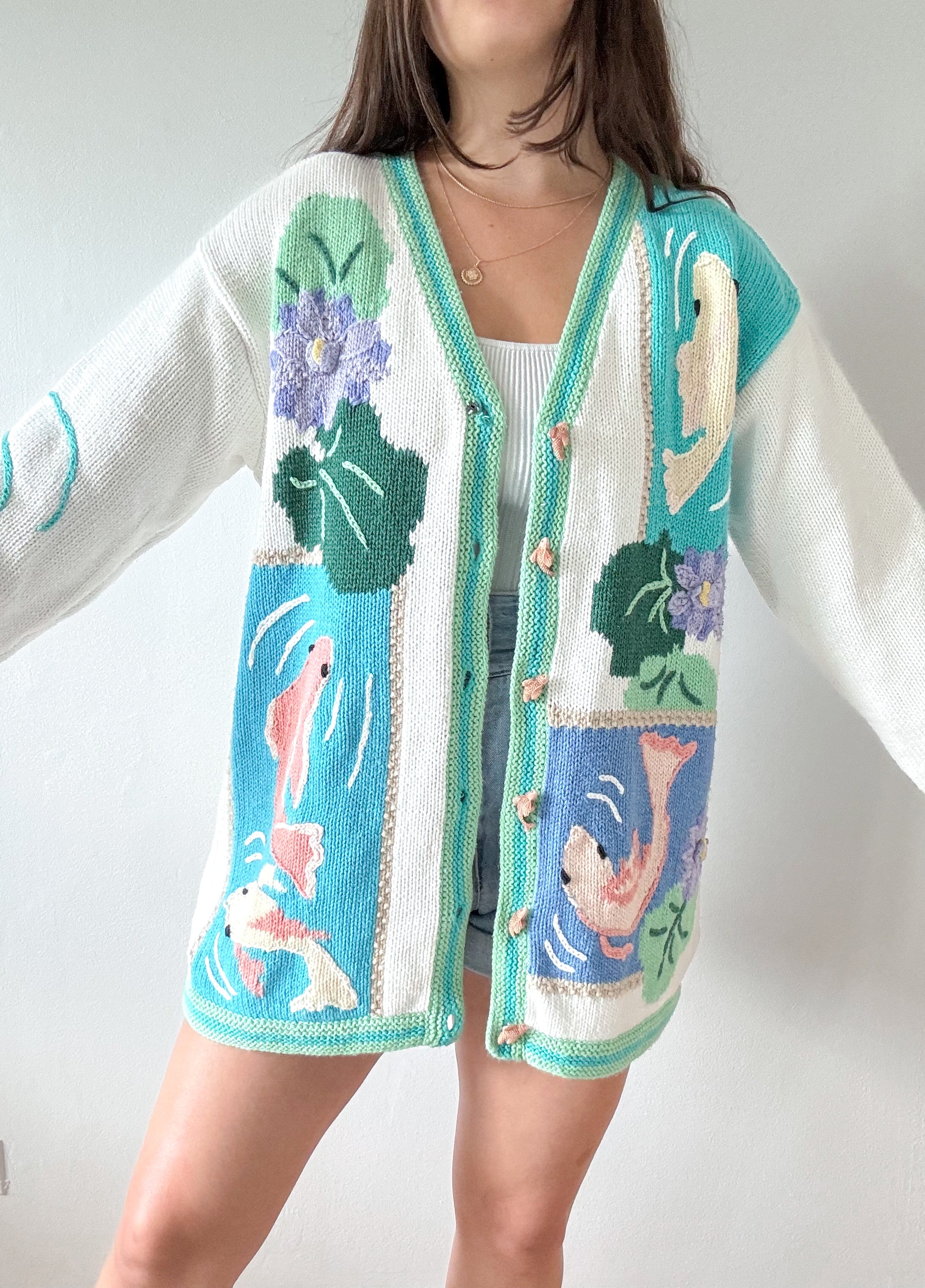 The Koi Pond Cardigan (L)