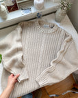 The Beige Cable Knit (L)