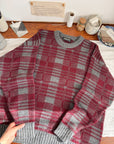 The Red Plaid Rustic Sweater (XL)