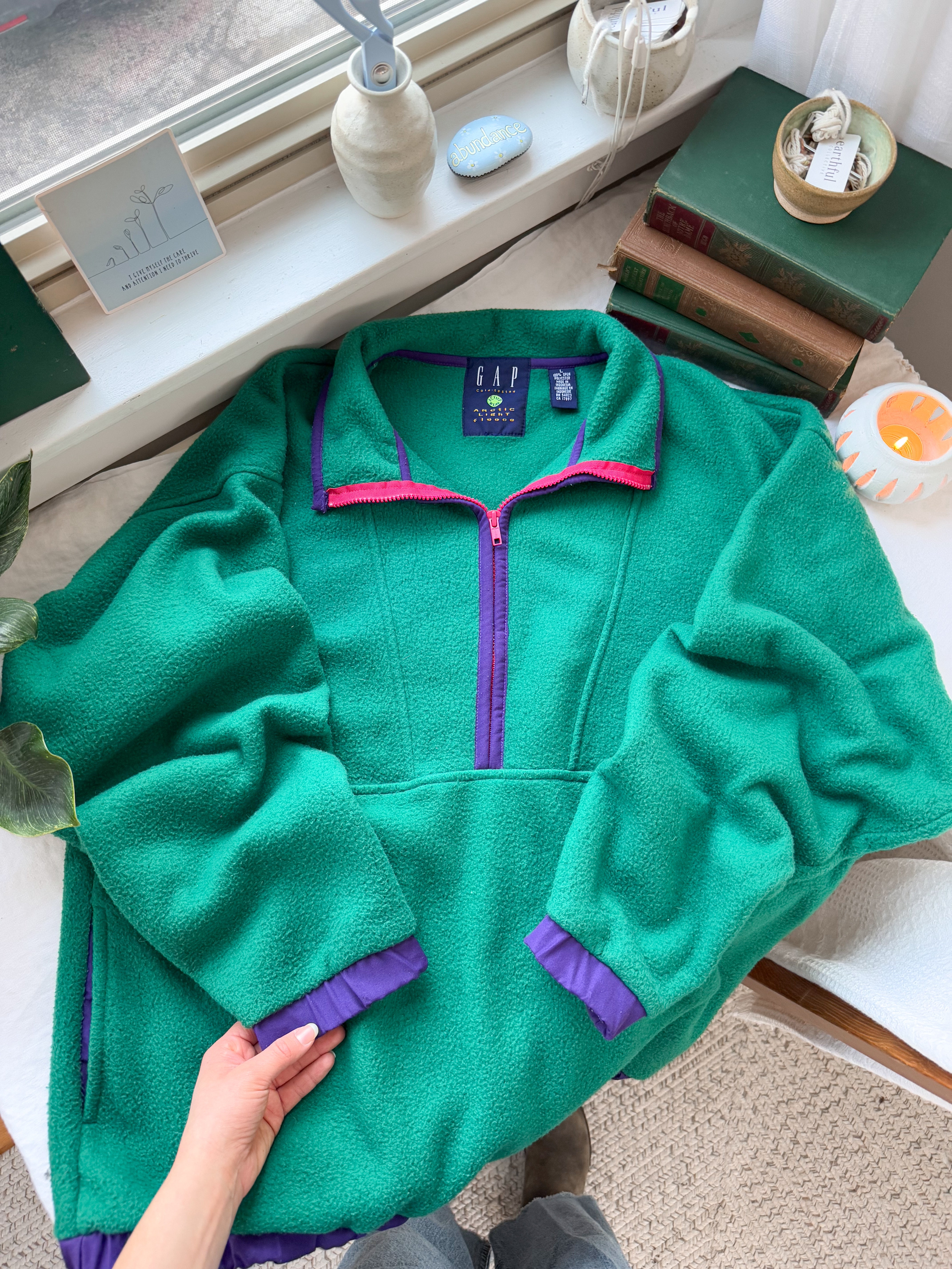 The Green Arctic Quarter Zip (L)