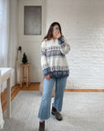 The Frosty Fair Isle Quarter Zip (L)