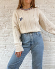 The Preppy Cream Sweater (M)