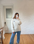 The Preppy Cream Sweater (M)