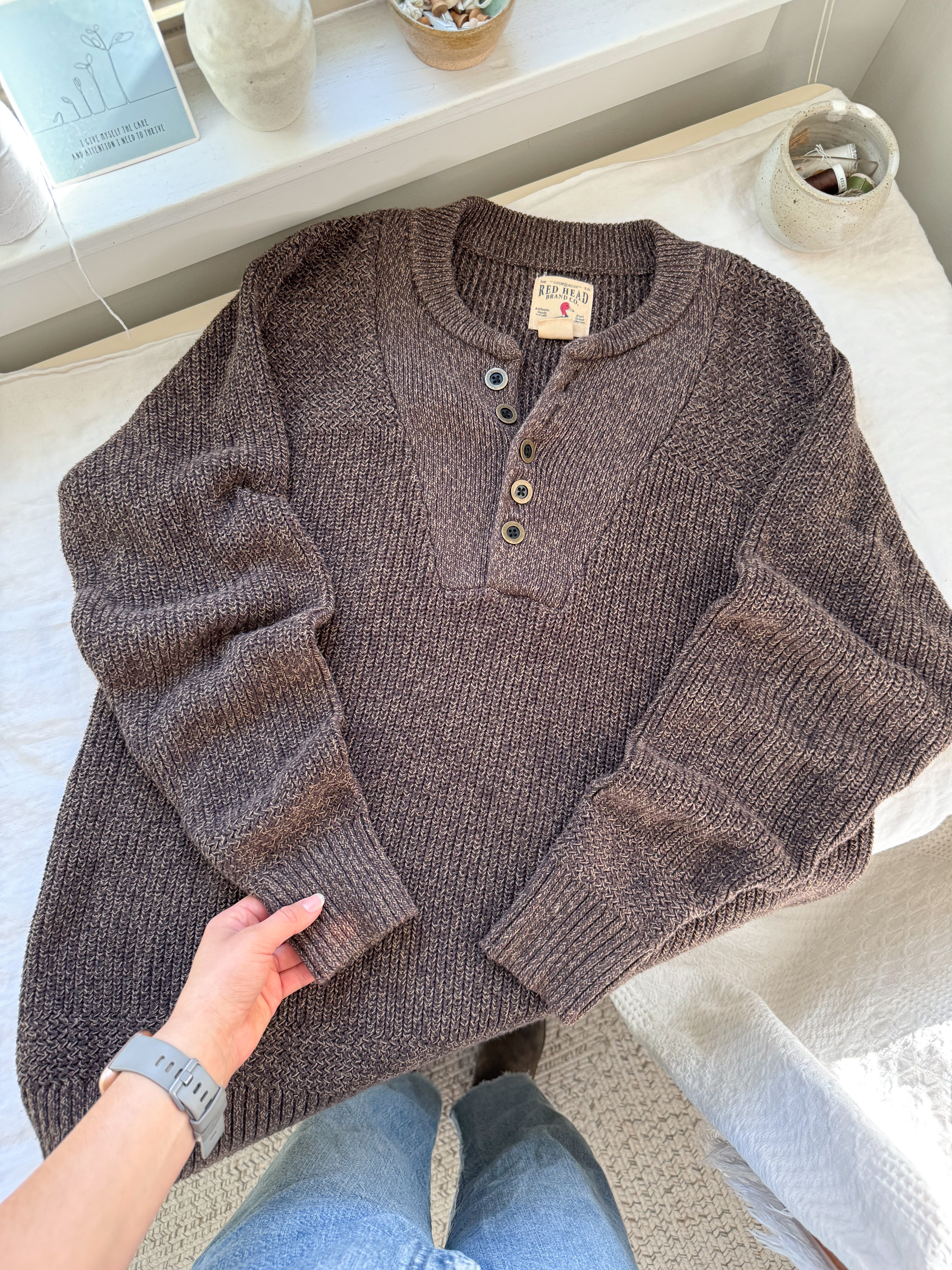 The Toasty Henley Sweater (L)