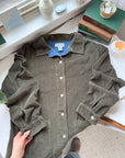 The Olive Corduroy Barn Shacket (L)