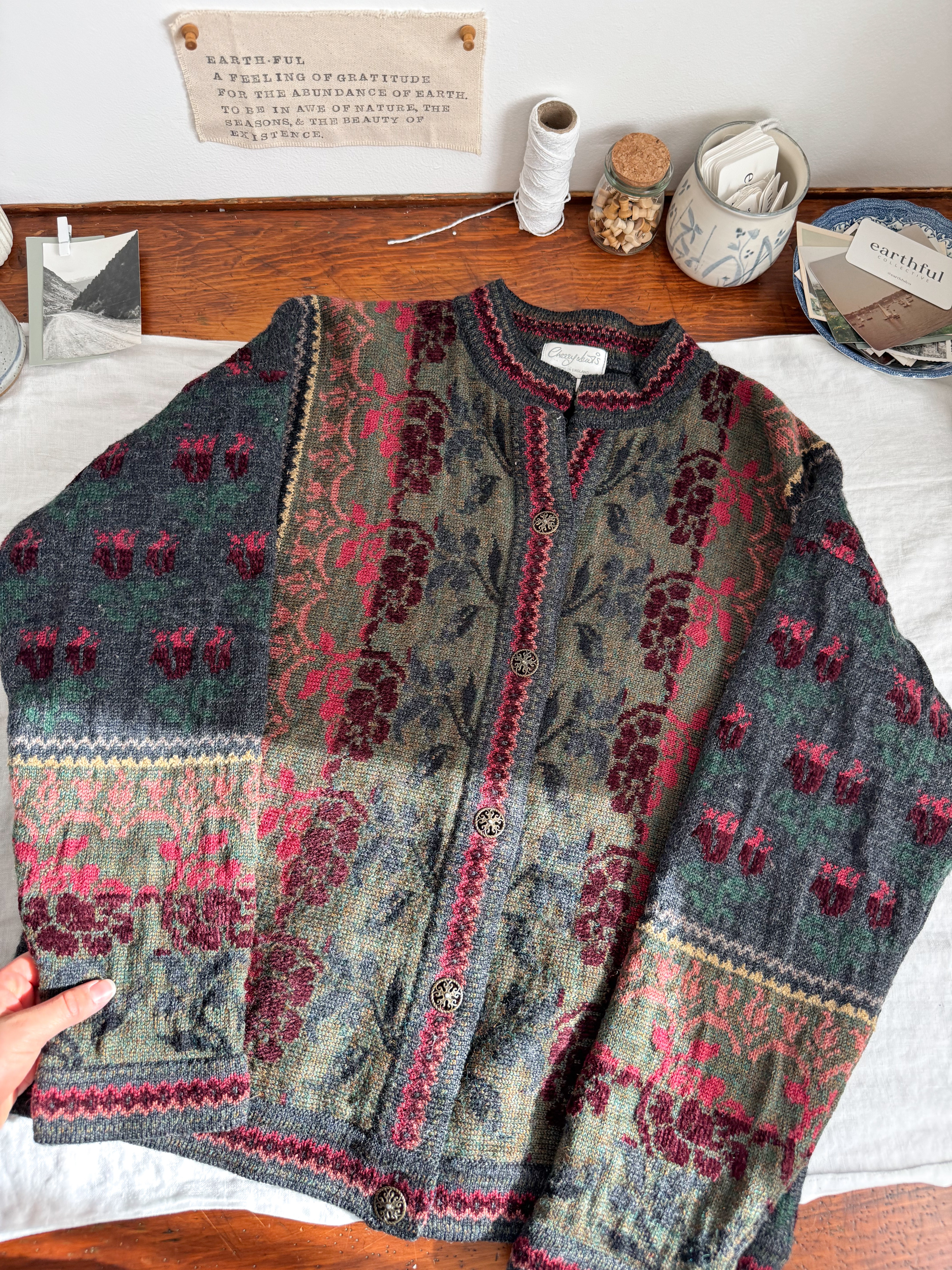 The Mistletoe Color Splash Cardigan (M)