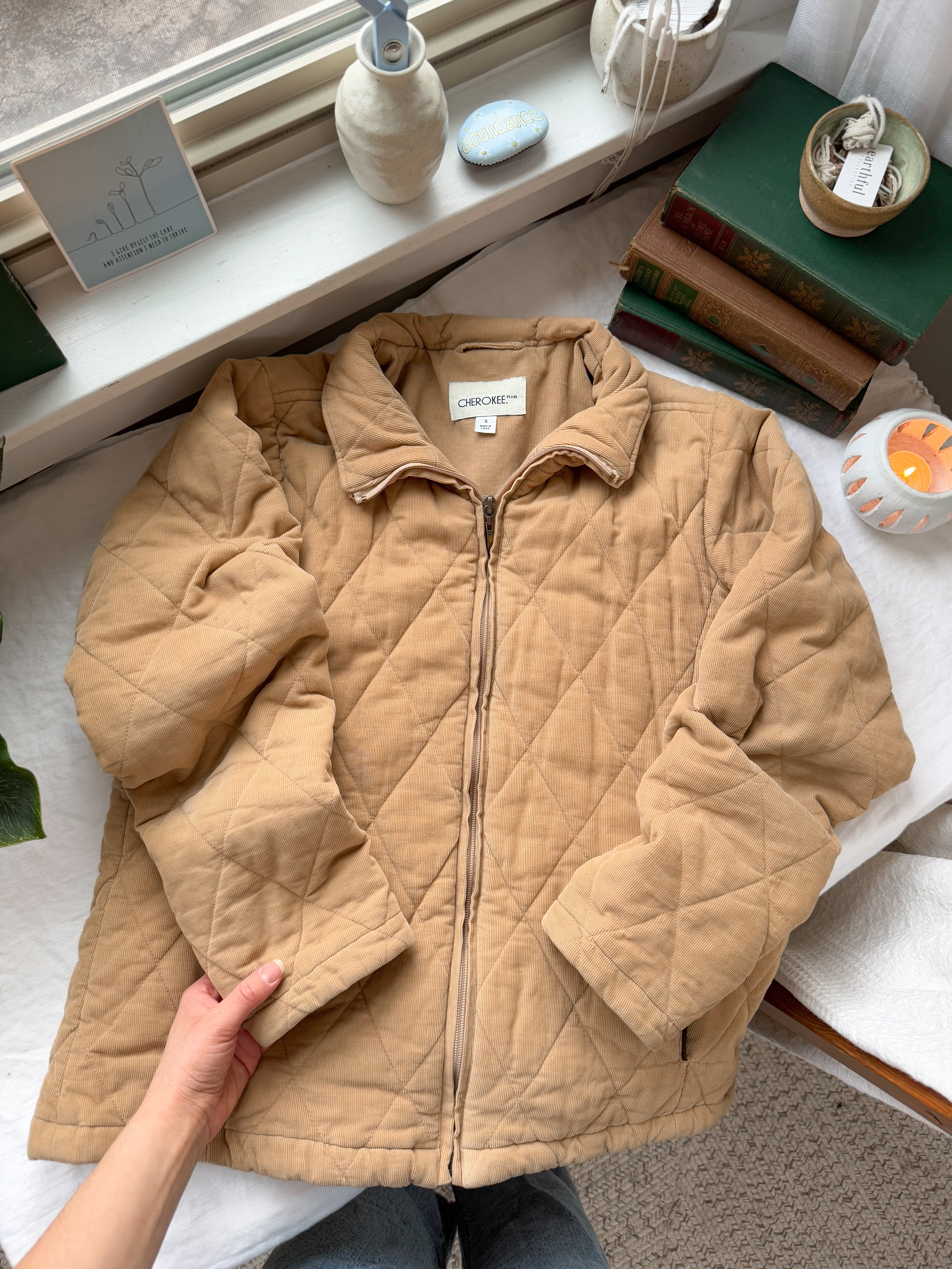 The Camel Quilted Jacket (S)