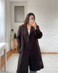 The Chocolate Brown Wool Coat (M)