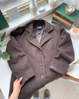 The Chocolate Brown Wool Coat (M)