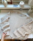 The Beige Chevron Sweater (L)