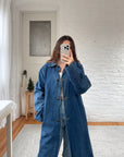 The Dark Wash Lined Denim Coat (L)