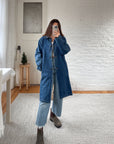 The Dark Wash Lined Denim Coat (L)