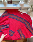 The Red Fair Isle Sweater (M)