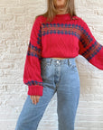 The Red Fair Isle Sweater (M)