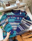 The Windowpane Snowflake Sweater (XL)