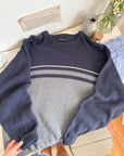 The Navy & Grey Stripe Sweater (XLT)