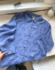 The Floral Cornflower Button Up (L)