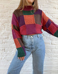 The Colorful Square Mock Neck (L)