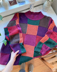 The Colorful Square Mock Neck (L)