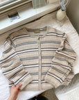 The Pink & Blue Oat Striped Cardi (M)