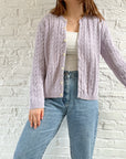 The Lavender Cable Knit Cardi (M)