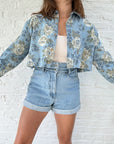 The Cropped Floral Button Up (L)