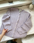 The Lavender Cable Knit Cardi (M)