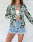 The Green Rose Cardigan (M)