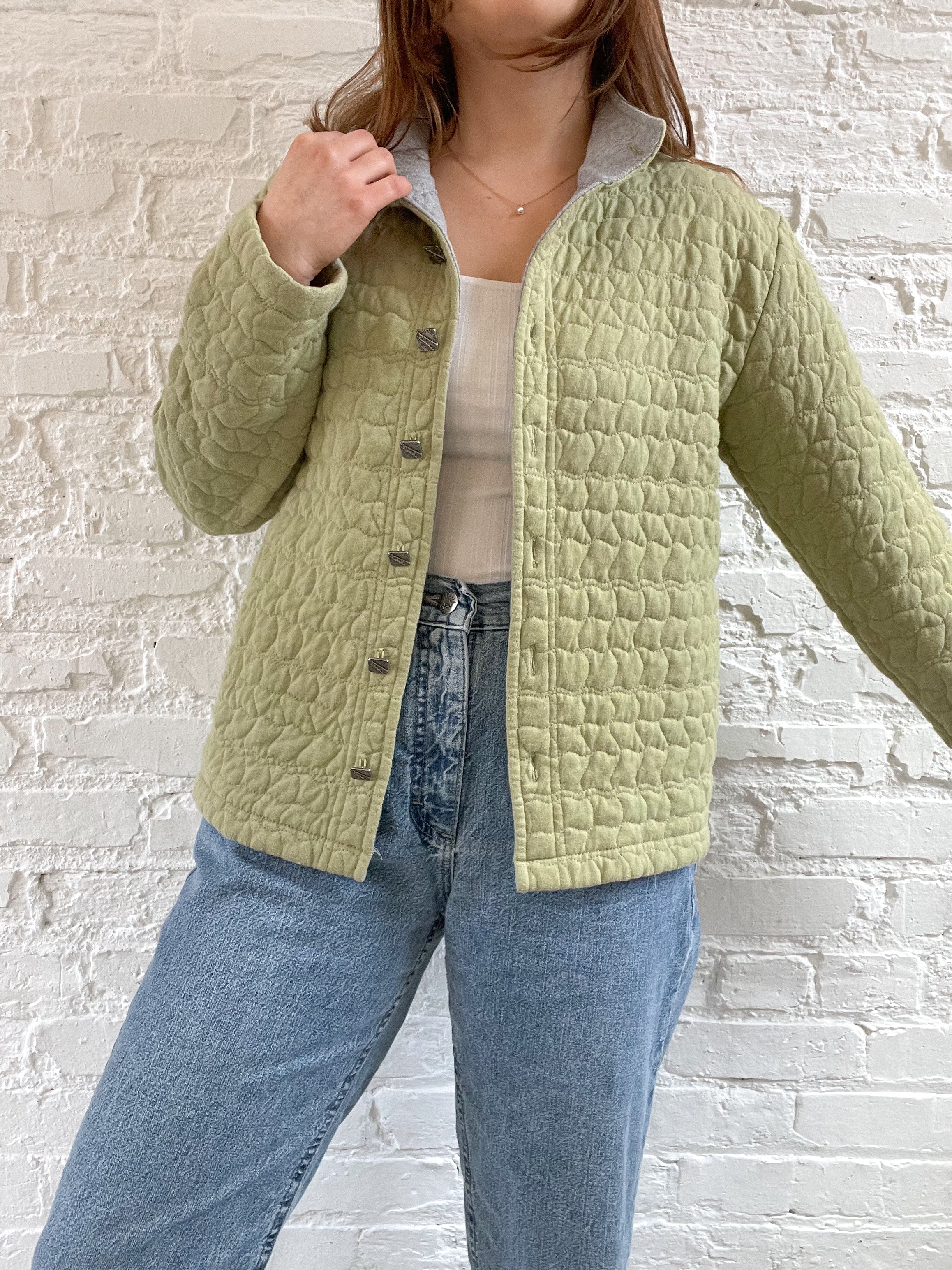 The Spring Green Quilted Jacket (S)