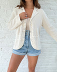 The Cream Knit Ribbon Cardigan (PL)