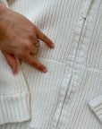 The Cream Zipper Cardigan (L)