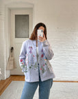 The Floral Sweatshirt Cardigan (M)