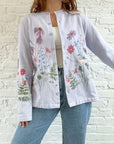 The Floral Sweatshirt Cardigan (M)