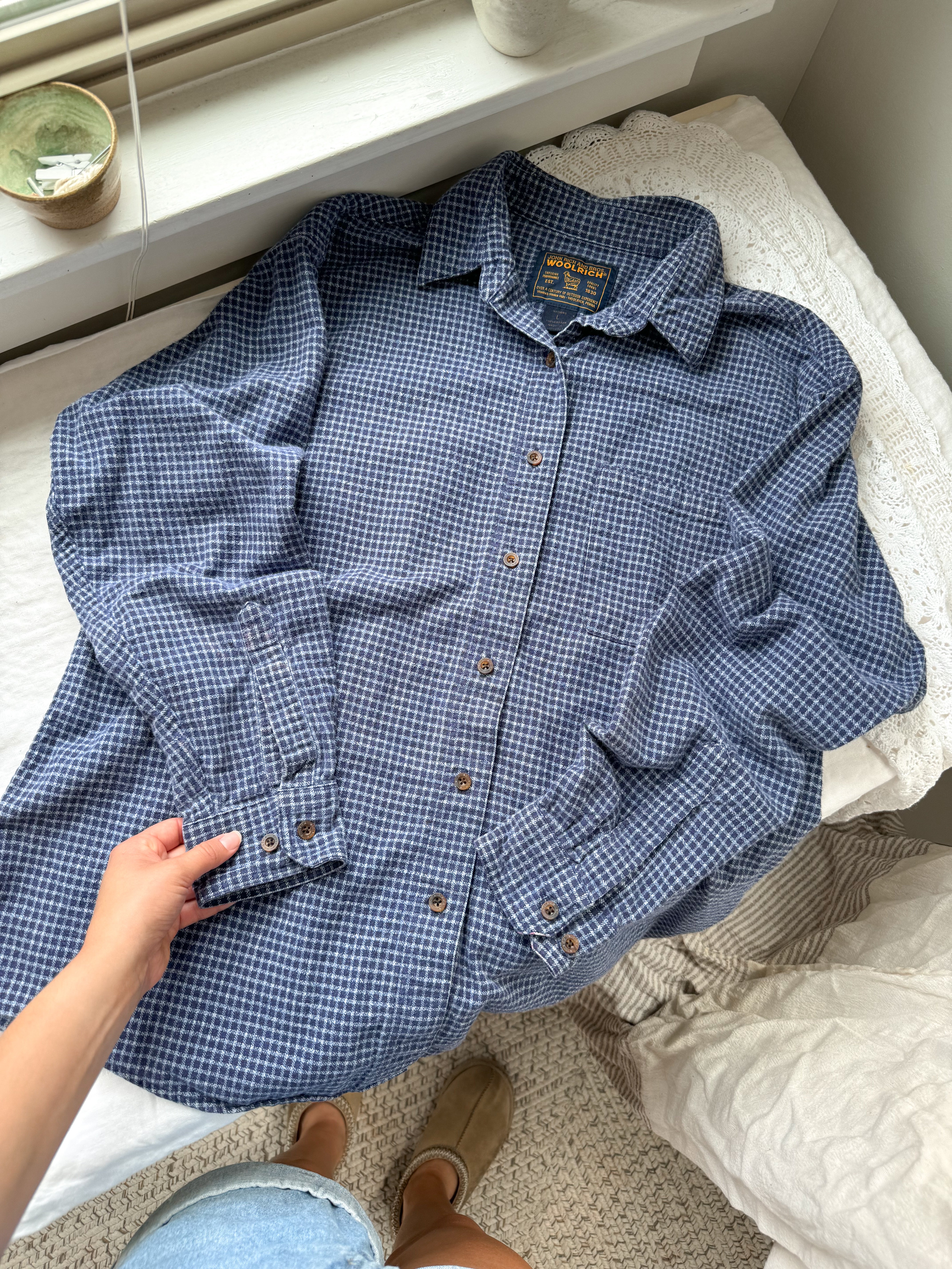 The Blue Grid Flannel (L)