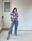 The Colorful Striped Cardigan (S)