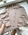 The Mocha Button Cardigan (XL)