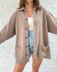 The Mocha Button Cardigan (XL)