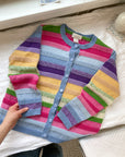 The Colorful Striped Cardigan (S)