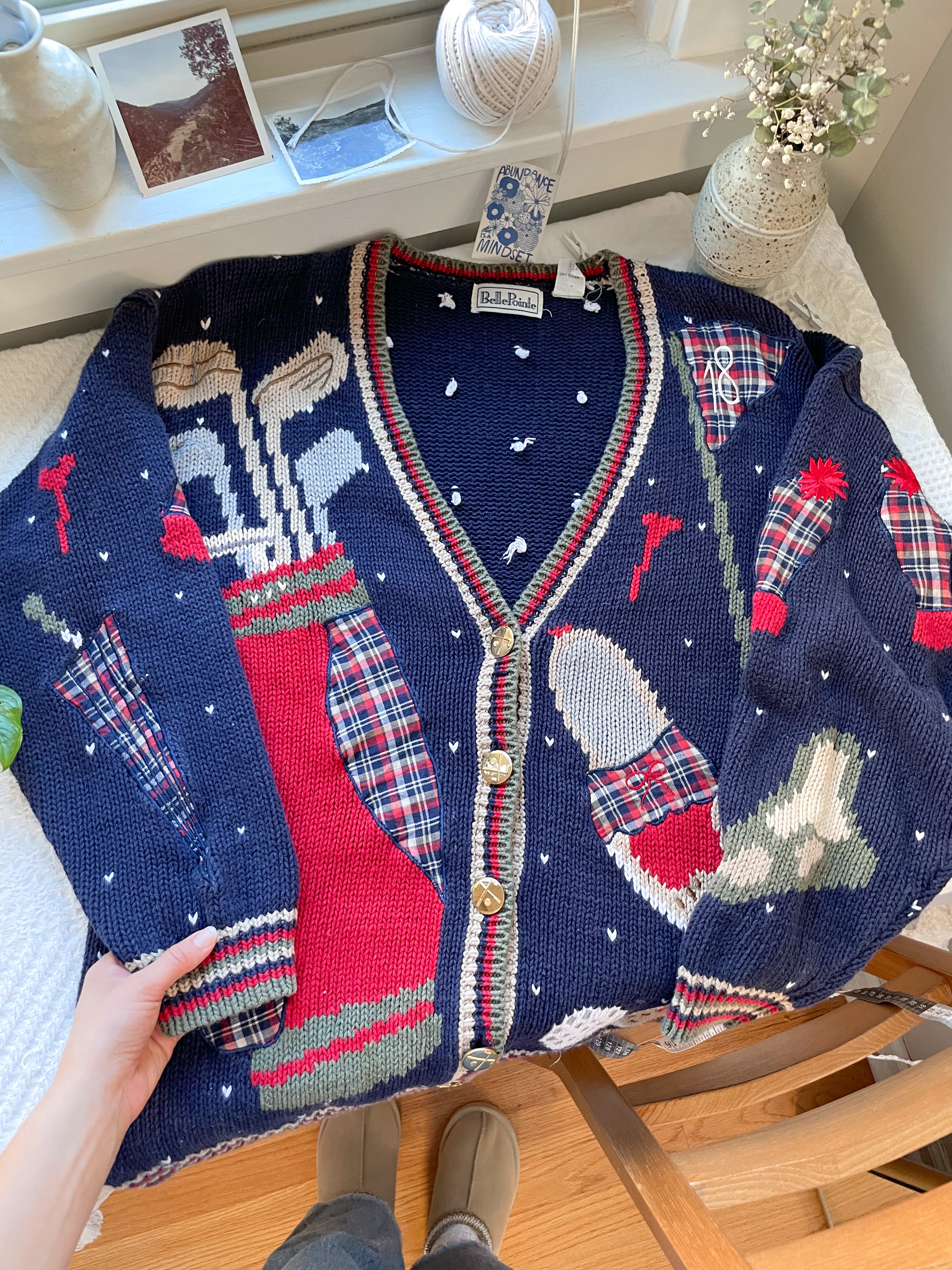 The Festive Golf Cardigan (L)