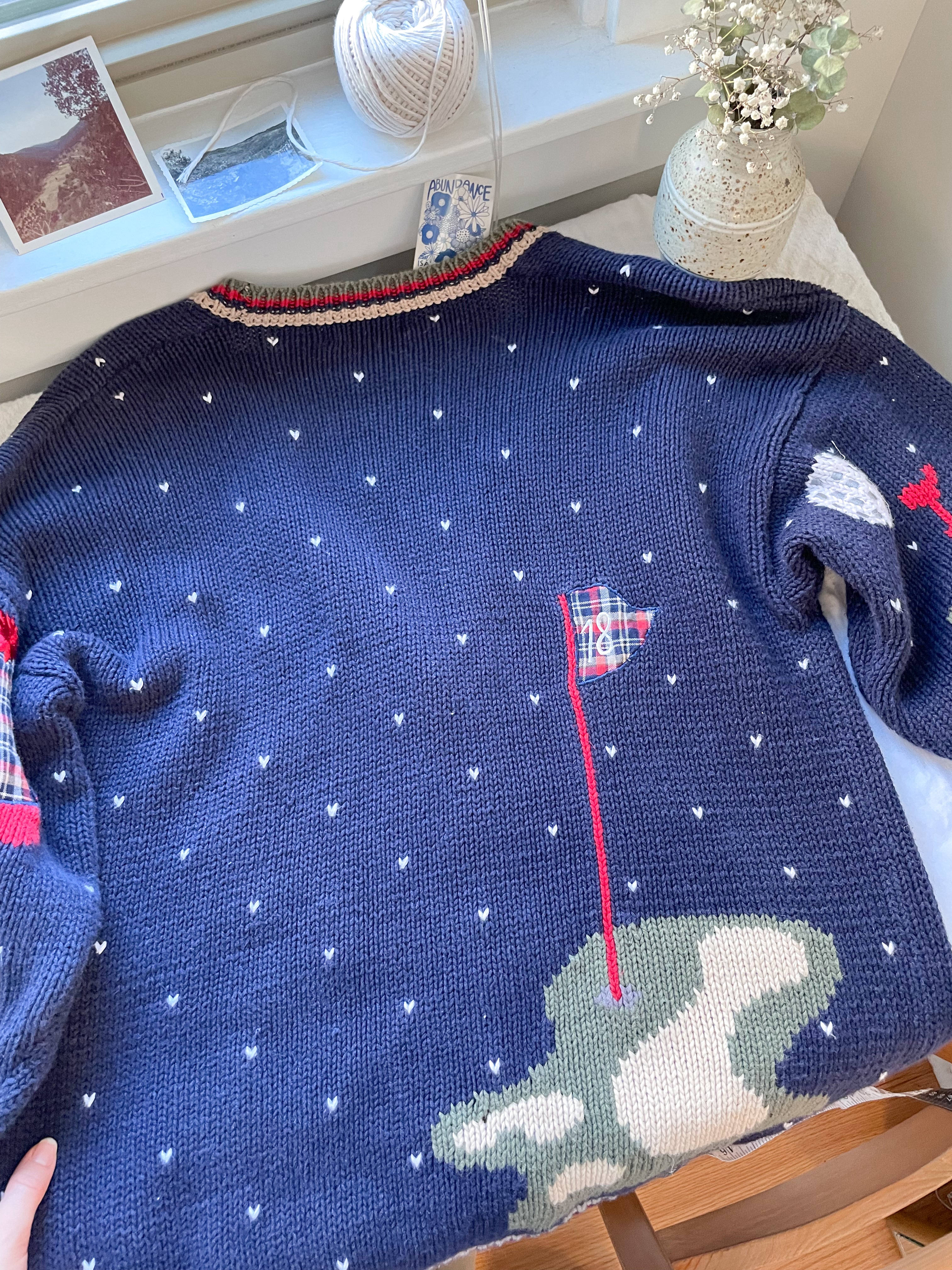 The Festive Golf Cardigan (L)